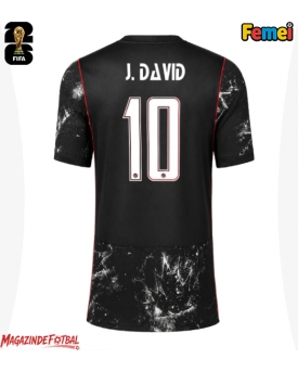 Canada Jonathan David #10 Echipament de Fotbal Replică Mondial 2026 Femei Deplasare Canada Jonathan David #10 Echipament de Fotbal Replică Mondial 2026 Femei Deplasare